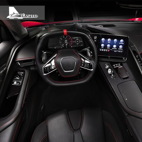Carbon Fiber Dashboard Passenger Trim Strip For Corvette C8 2020-2021